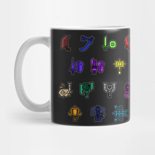 Monster Hunter Weapons Sticker Pack Mug